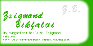 zsigmond bikfalvi business card